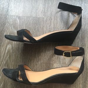 J.Crew Black Wedge Sandal